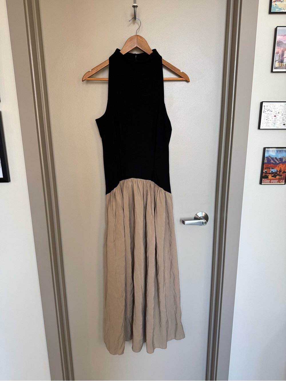 Anthropologie Maeve Twofer Drop-Waist Maxi Dress